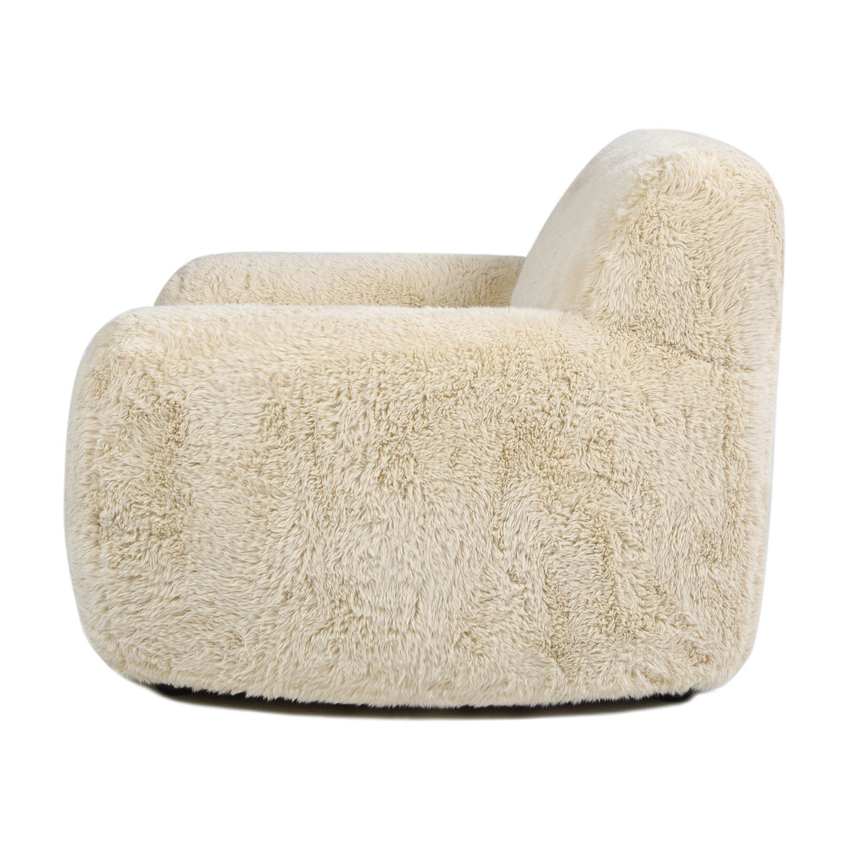 Summit - Faux Sheepskin Overstuffed Arm Chair - Cream Beige by Jennifer Taylor Home | Bel Furniture