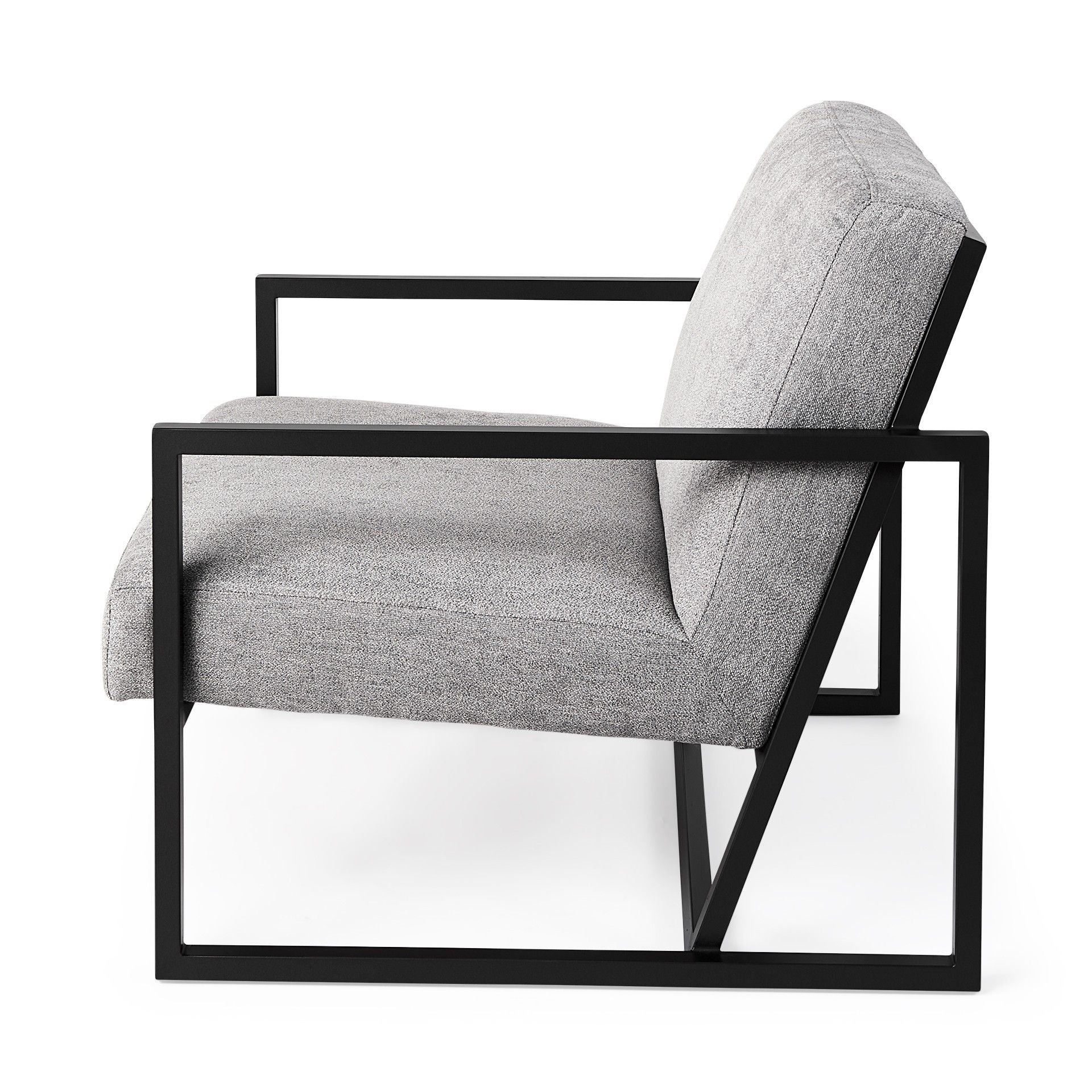 Geo Modern Accent Or Side Chair - Gray / Black