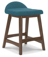 Lyncott - Upholstered Barstool (Set of 2) Blue by Signature Design by Ashley® | Bel Furniture