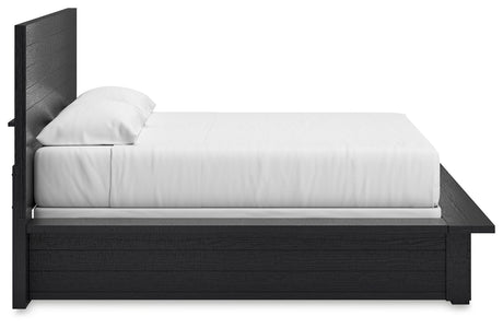 Londer - Black - King Panel Bed by Millennium® by Ashley | Bel Furniture