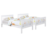 Chapman - Wood Twin Over Twin Bunk Bed With Mattress - White by Coaster Fine Furniture | Bel Furniture