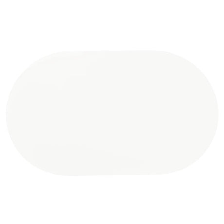 Retro - Oval Wood Top Dining Table - White And Chrome by CoasterEveryday | Bel Furniture