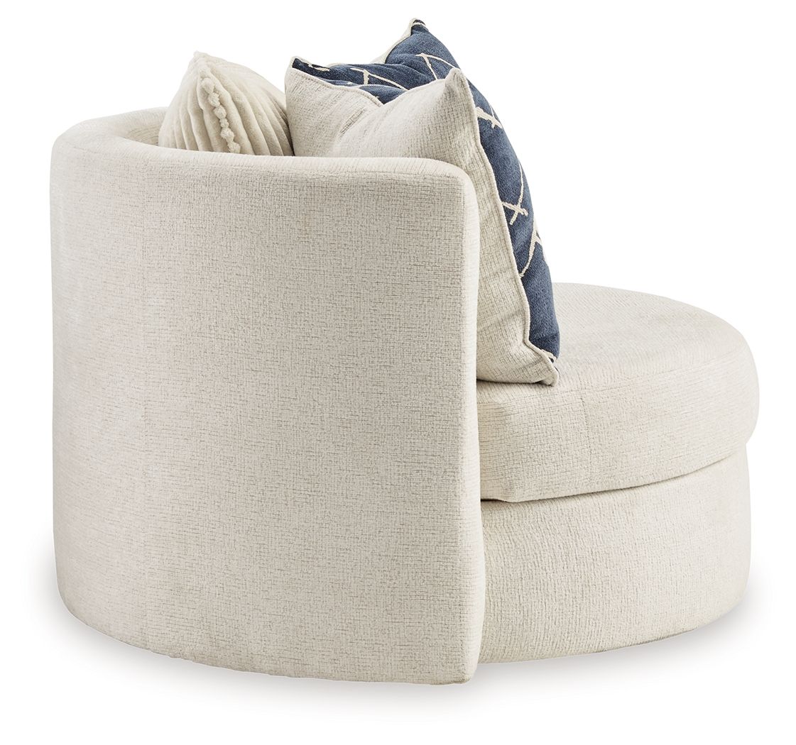 Padova - Ivory - Swivel Accent Chair by Ashley® | Bel Furniture