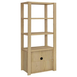 Laurelton - 3-Shelf Media Tower Tall Pier Cabinet - Light Oak