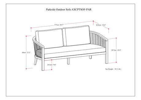 Parkside - Outdoor Sofa - Natural by Simpli-Home | Bel Furniture