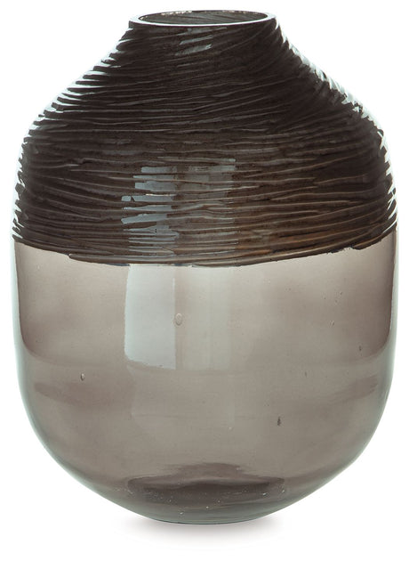 Harpwick - Vase Dark Gray 9.5"W x 9.5"D x 11.5"H by Signature Design by Ashley® | Bel Furniture