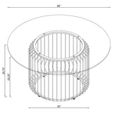 Veena - Round Glass Top Metal Dining Table - Chrome by Coaster Fine Furniture | Bel Furniture