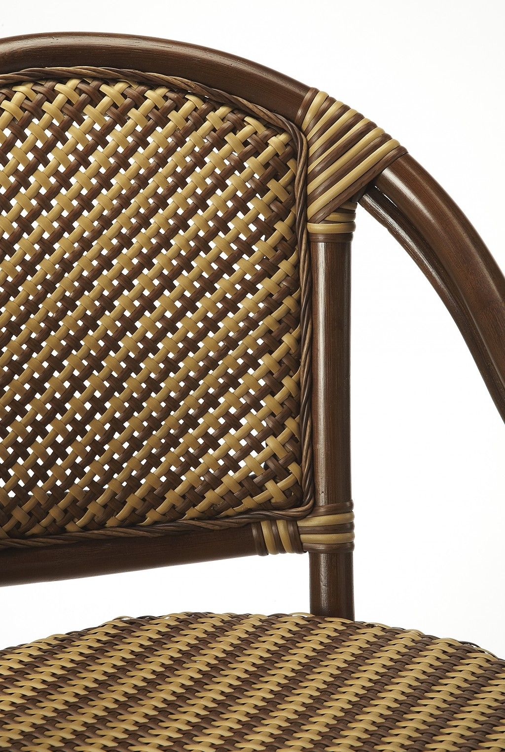 Rattan Bar Chair - Brown