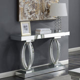 Amalia - Mirrored Acrylic Entryway Sofa Console Table - Silver by CoasterElevations | Bel Furniture