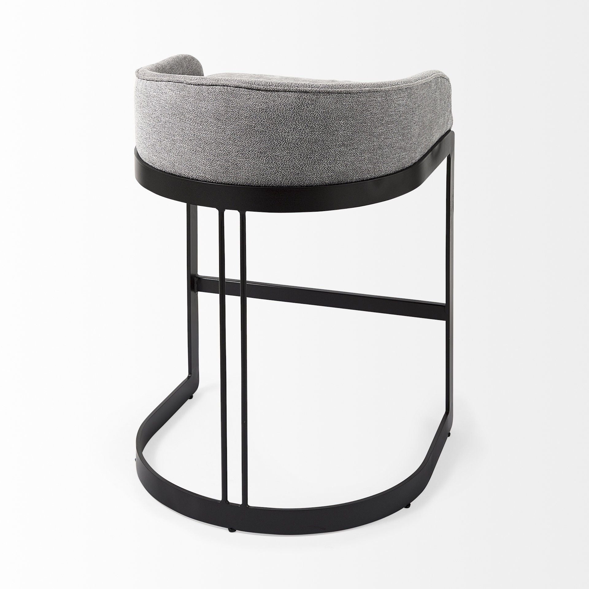 Steel Low Back Bar Chair - Gray