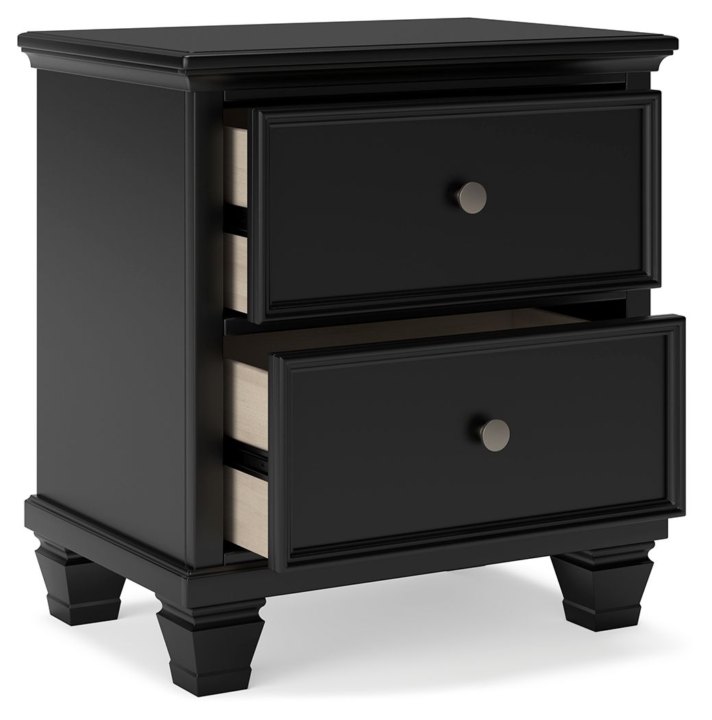 Lanolee - Black - Two Drawer Nightstand by Signature Design by Ashley® | Bel Furniture