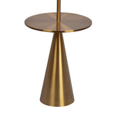 Celestial - Modern Floor Lamp With Accent Table With Large Shade - Gold / White by Ashcroft Furniture | Bel Furniture