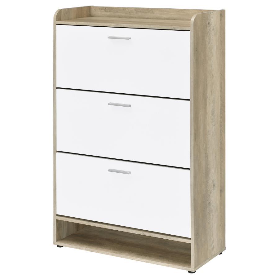 Denia - 3-Tier Engineered Wood Shoe Cabinet by CoasterEveryday | Bel Furniture