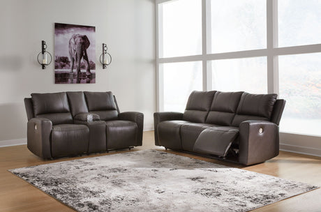 Boxmere - Reclining Living Room Set Dark Brown 2 Pc. Power Reclining Sofa, Power Reclining Loveseat by Signature Design by Ashley® | Bel Furniture