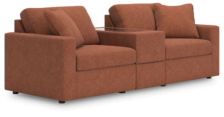 Modmax - Spice - Sectional Light Brown 3 Pc. Sectional With Storage Console by Signature Design by Ashley® | Bel Furniture