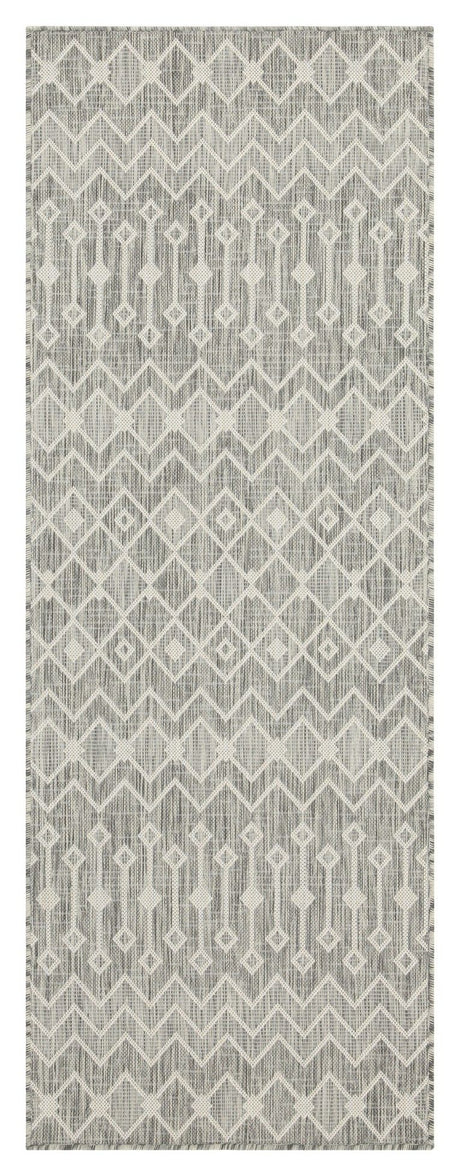 Sunshine - 2'7" X 7'3" Indoor / Outdoor, Polypropylene Area Rug Gray by Icona Home Decor | Bel Furniture