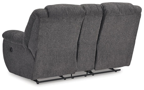 Foreside - Charcoal - Dbl Reclining Loveseat with Console by Signature Design by Ashley® | Bel Furniture