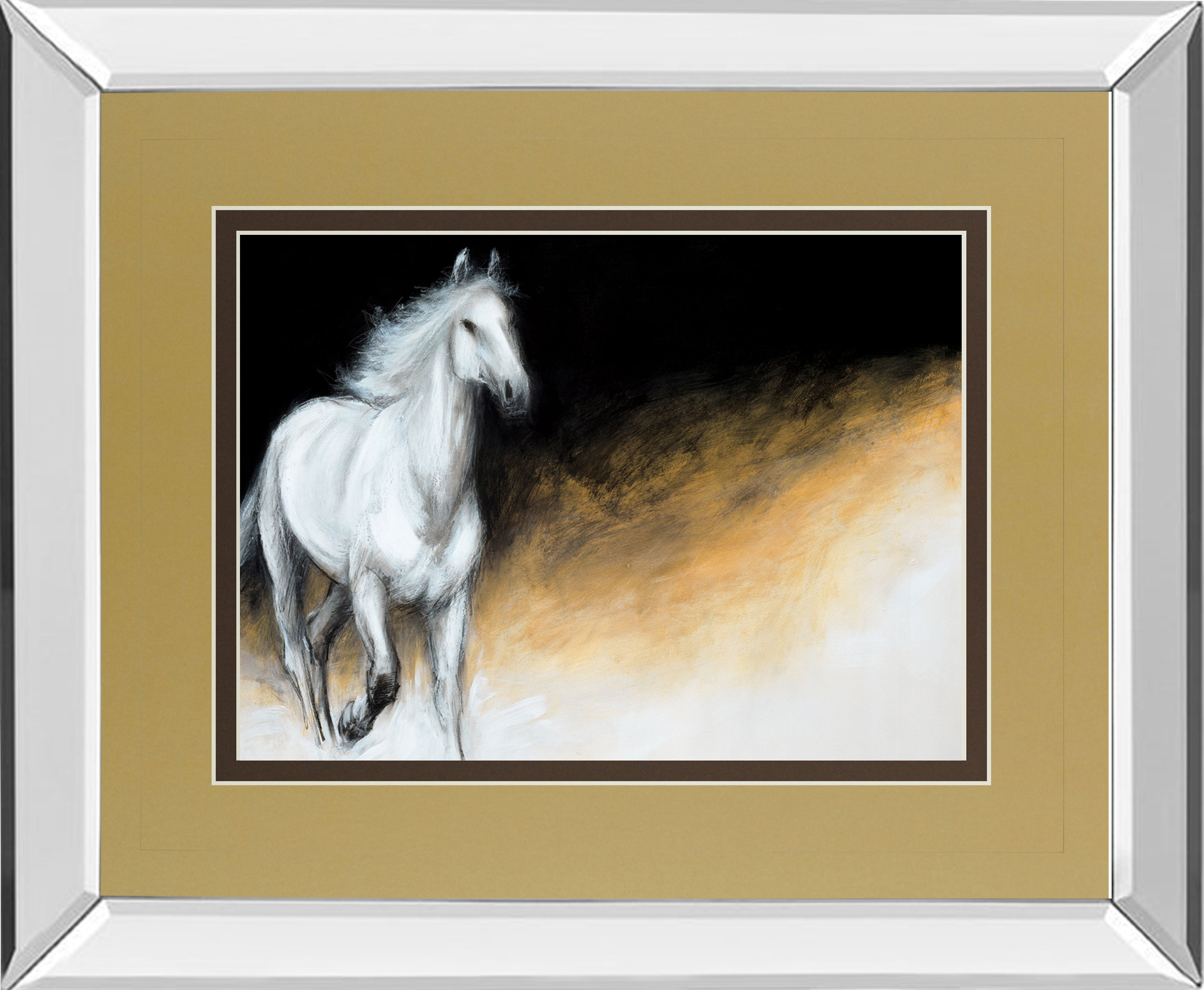 Light And Dark By Milenko Katic - Mirror Framed Print Wall Art - White