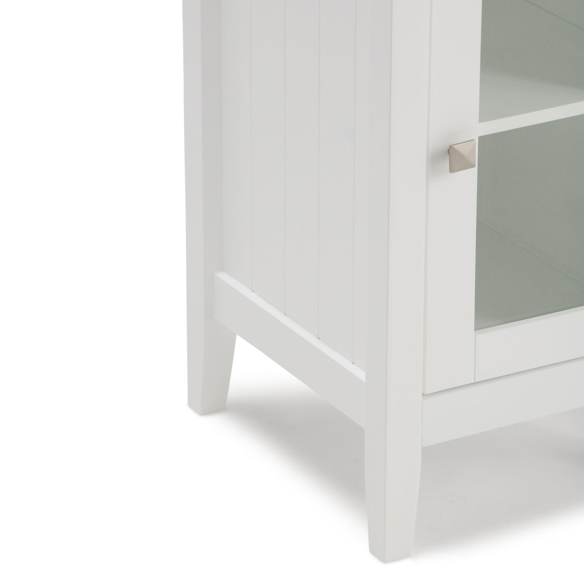 Acadian - Bath Storage Tower - Pure White by Simpli-Home | Bel Furniture