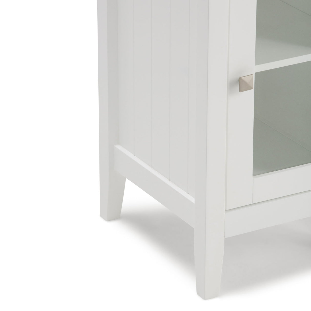 Acadian - Bath Storage Tower - Pure White by Simpli-Home | Bel Furniture