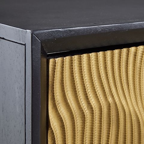 Tayner - Black / Gold Finish - Accent Cabinet