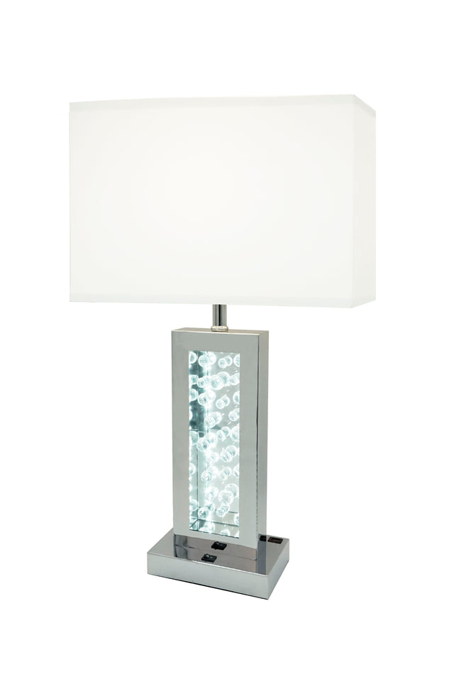 Monica - Table Lamp - Chrome by Crown Mark | Bel Furniture