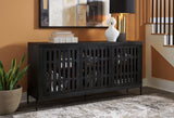 Vallisburg - Black / Natural - Accent Cabinet by Signature Design by Ashley® | Bel Furniture