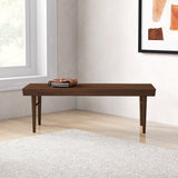 Mia - Mid-Century Modern Bench - Dark Brown by Ashcroft Furniture | Bel Furniture