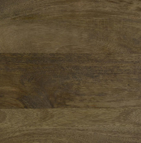 Axel - Round Accent Table With Open Shelf - Natural And Gunmetal by CoasterEssence | Bel Furniture