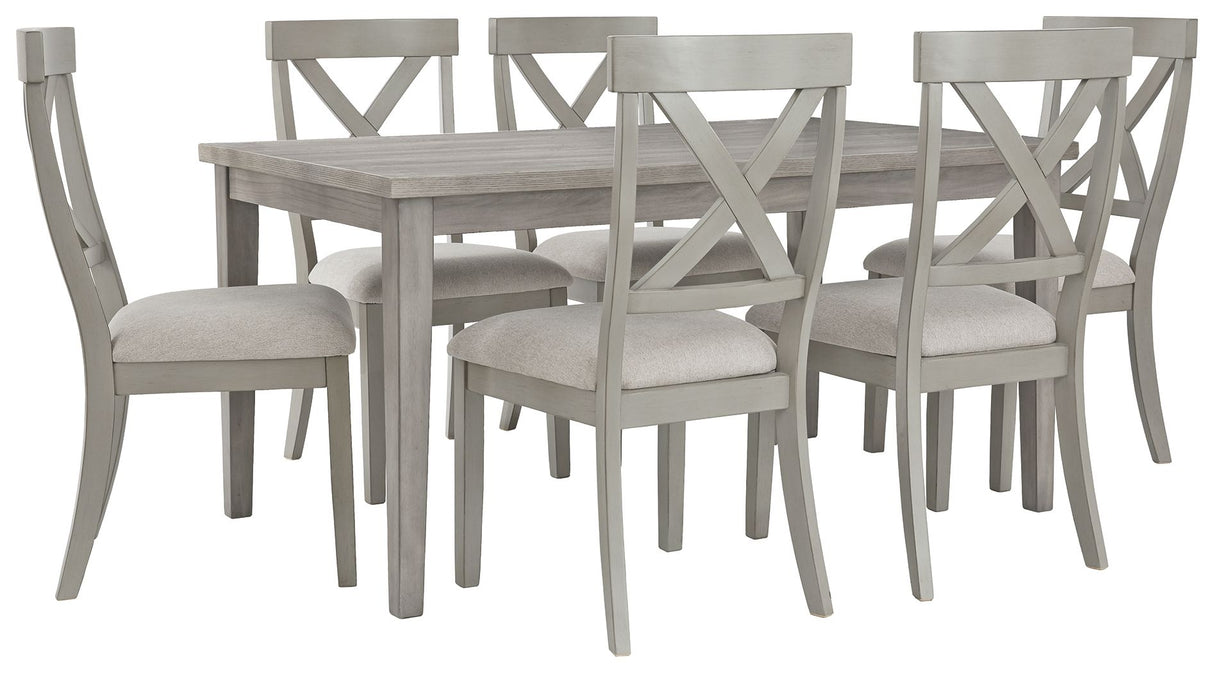 Parellen - Gray - Rectangular Dining Room Table by Signature Design by Ashley® | Bel Furniture