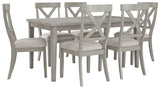 Parellen - Gray - Rectangular Dining Room Table by Signature Design by Ashley® | Bel Furniture