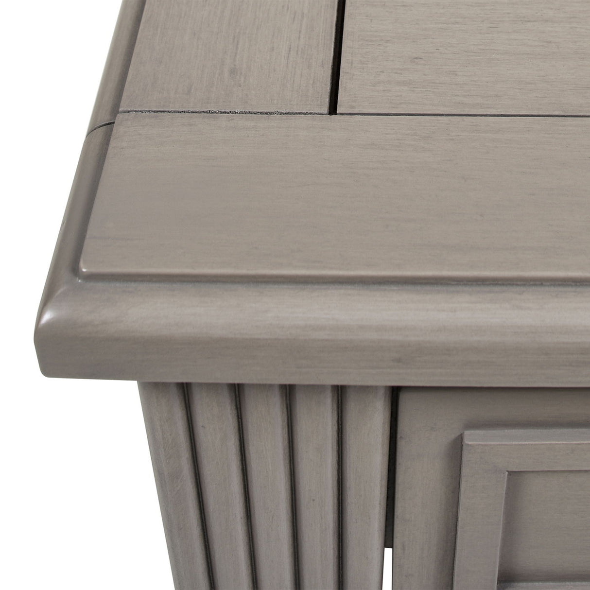 Dauphin - Storage Shelf Side Table - Gray Cashmere by Jennifer Taylor Home | Bel Furniture