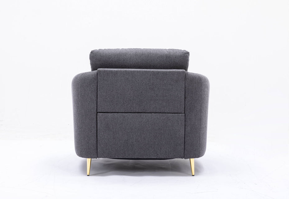 Yuina - Linen Chair - Gray