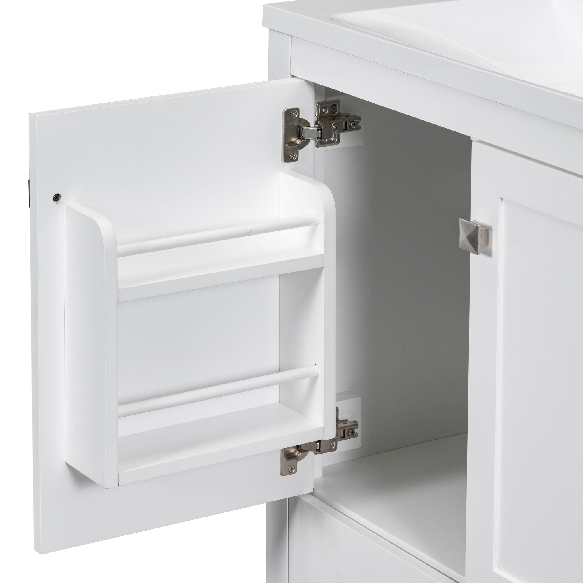 Bathroom Vanity With Single Sink, Combo Cabinet Undermount Sink, Bathroom Storage Cabinet With 2 Doors And A Drawer, Soft Closing, Multifunctional Storage, Solid Wood Frame