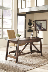 Baldridge - Rustic Brown - Home Office Large Leg Desk by Signature Design by Ashley® | Bel Furniture