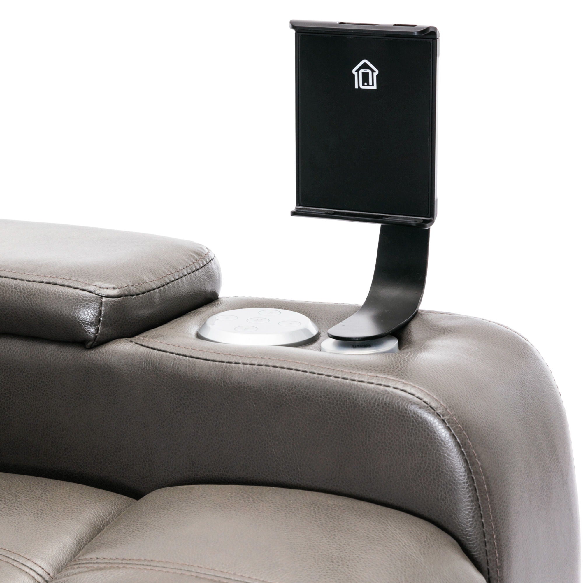 Power Motion Recliner With USB Charging Port And Hidden Arm Storage, Home Theater Seating With Convenient Cup Holder Design, And Stereo