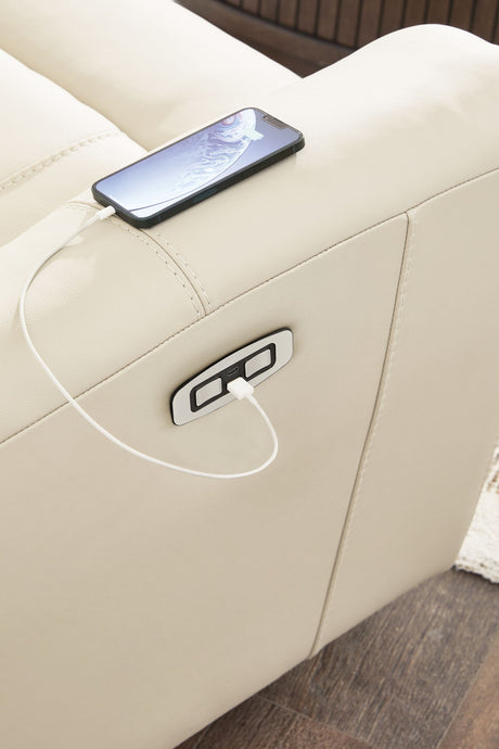 Dahlmoore - Power Reclining Sofa - Almond