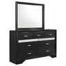 Miranda - 7-drawer Dresser With Mirror Black by CoasterEveryday | Bel Furniture