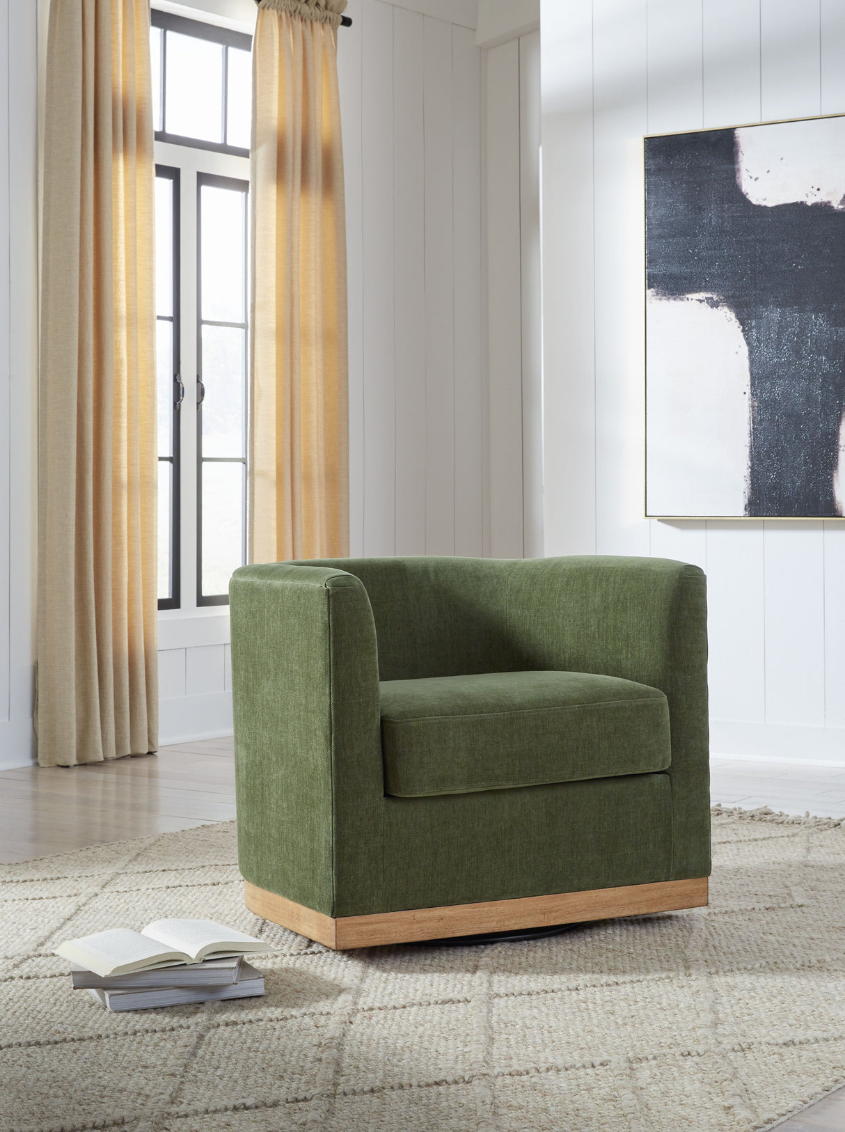 Jersonlow - Forest Green - Swivel Chair by Signature Design by Ashley® | Bel Furniture