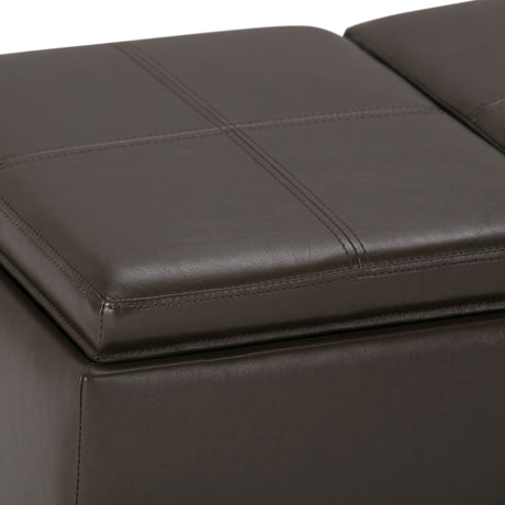 Avalon - Upholstered Storage Ottoman by Simpli-Home | Bel Furniture