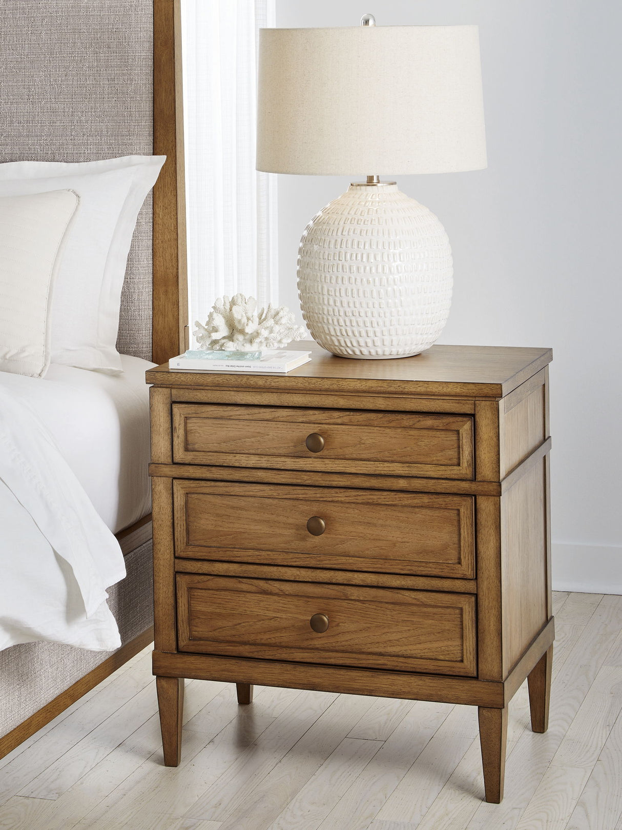 Sharlance - Brown - Three Drawer Night Stand by Signature Design by Ashley® | Bel Furniture