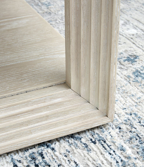 Marxhart - Bisque - Square End Table by Signature Design by Ashley® | Bel Furniture