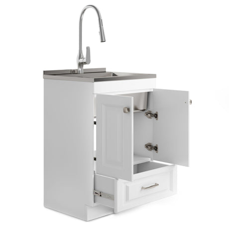 Lawrence - Laundry Cabinet With Faucet And Stainless Steel Sink - view 6