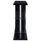Prescott Rectangular Home Wine Table Black High Gloss