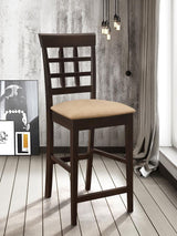 Gabriel - Lattice Back Counter Chair (Set of 2) - Cappuccino