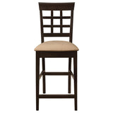 Gabriel - Lattice Back Counter Chair (Set of 2) - Cappuccino