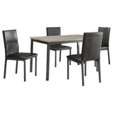 Garza - 5 Piece Rectangular Dining Table Set - Black