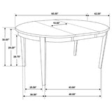 Gabriel - Oval Extension Leaf Dining Table - Cappuccino