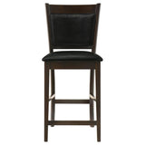 Jaden - Upholstered Counter Chair (Set of 2) - Black And Espresso