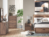 Fortlorn - Two Drawer Night Stand - Walnut Brown